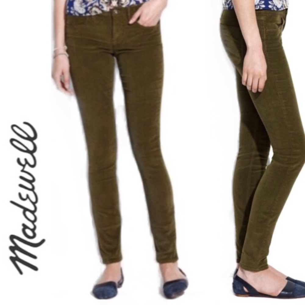 Madewell Olive-Brown Straight-Leg Cords